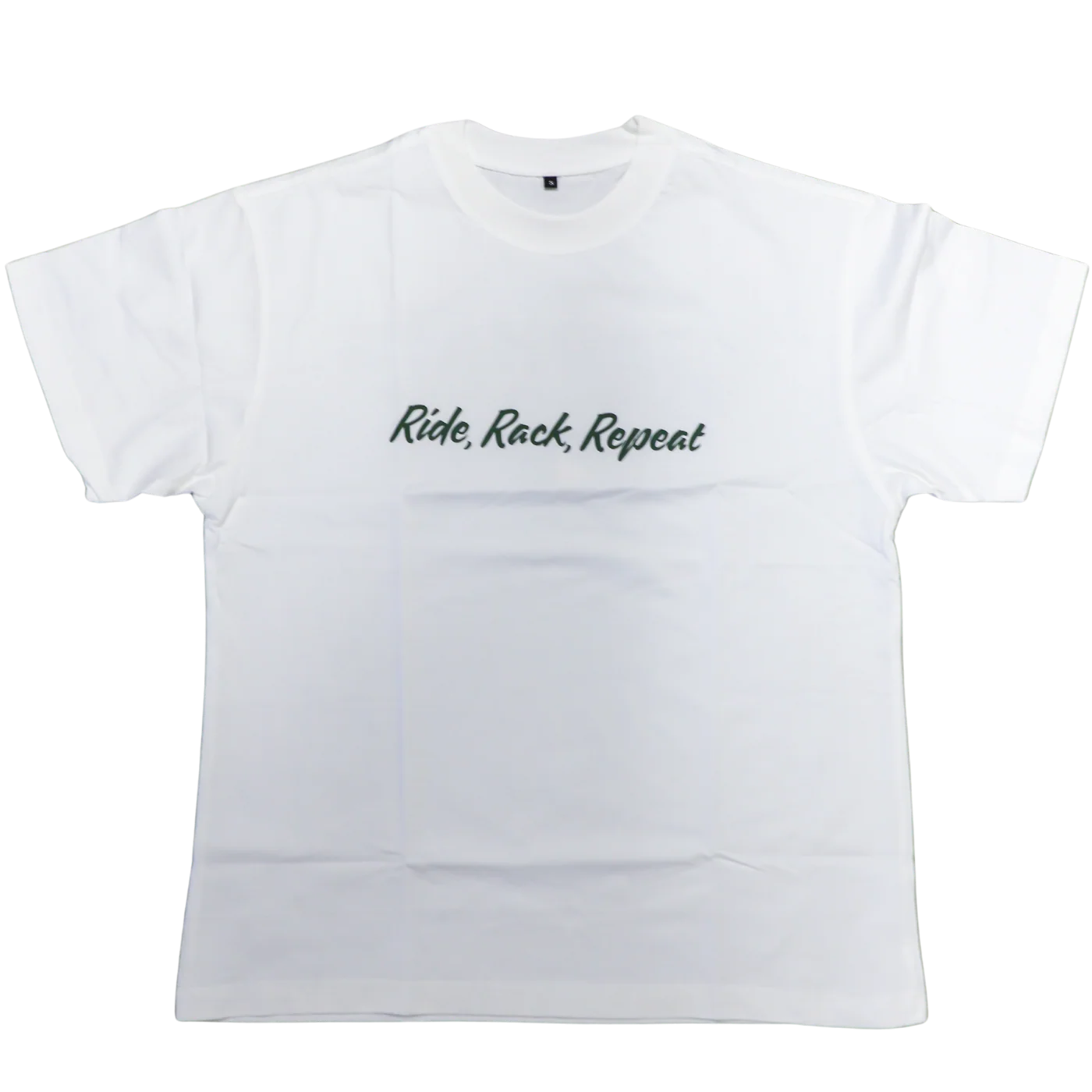 Road Nats x Steadyrack - Men's Oversized White Tee - Image 6